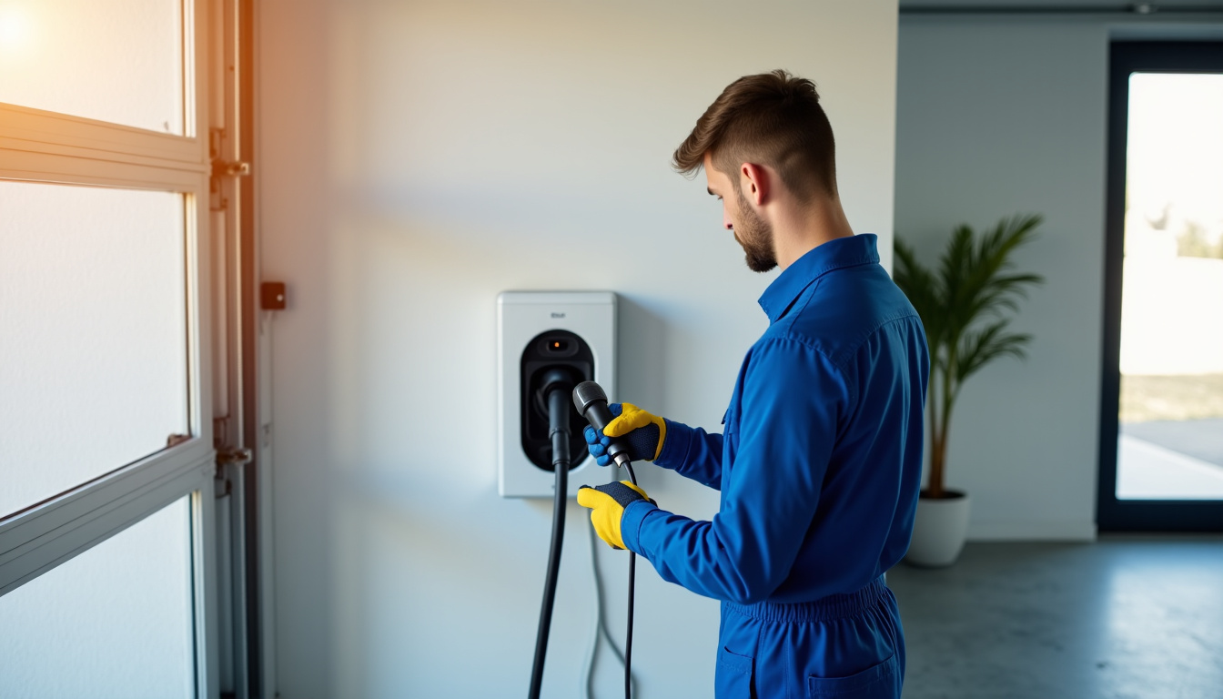 Technicien en train d