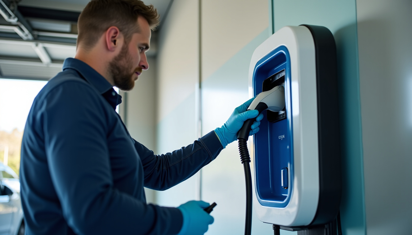 Technicien en train d