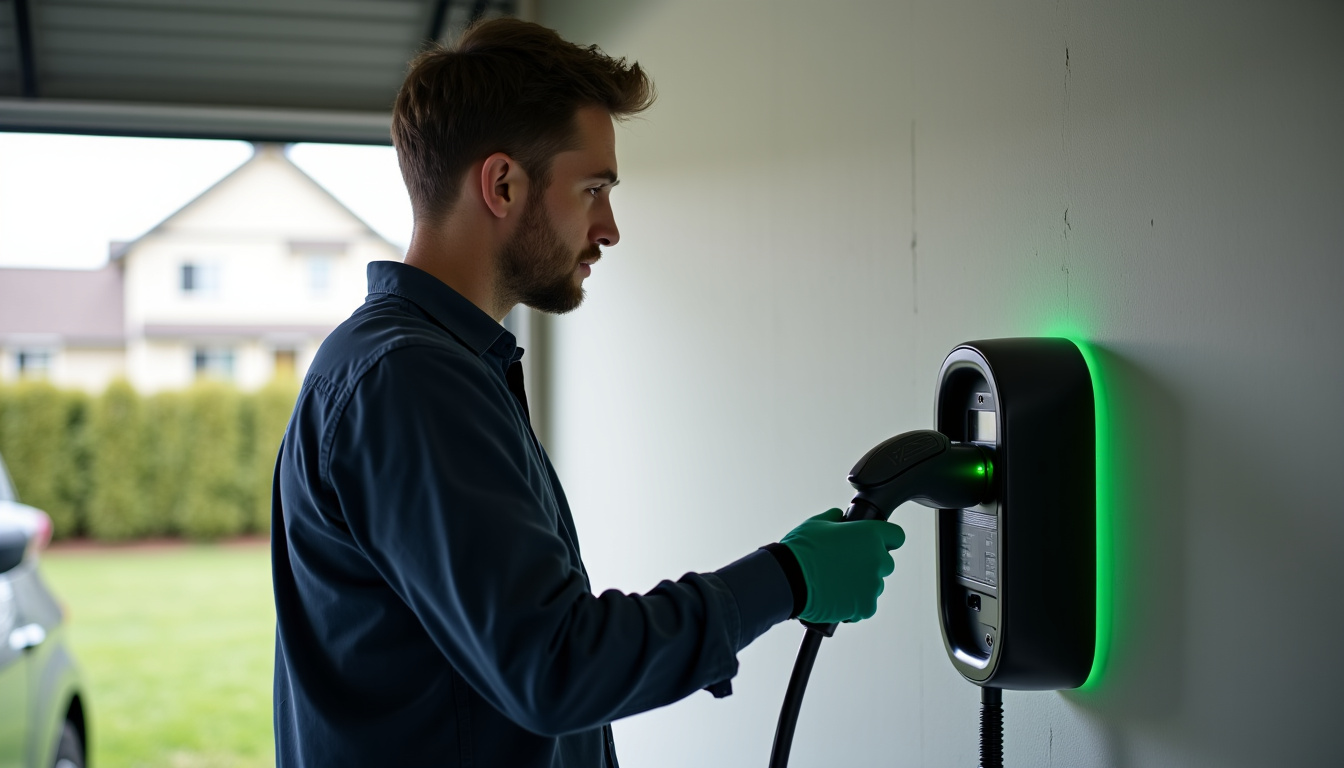 Technicien en train d