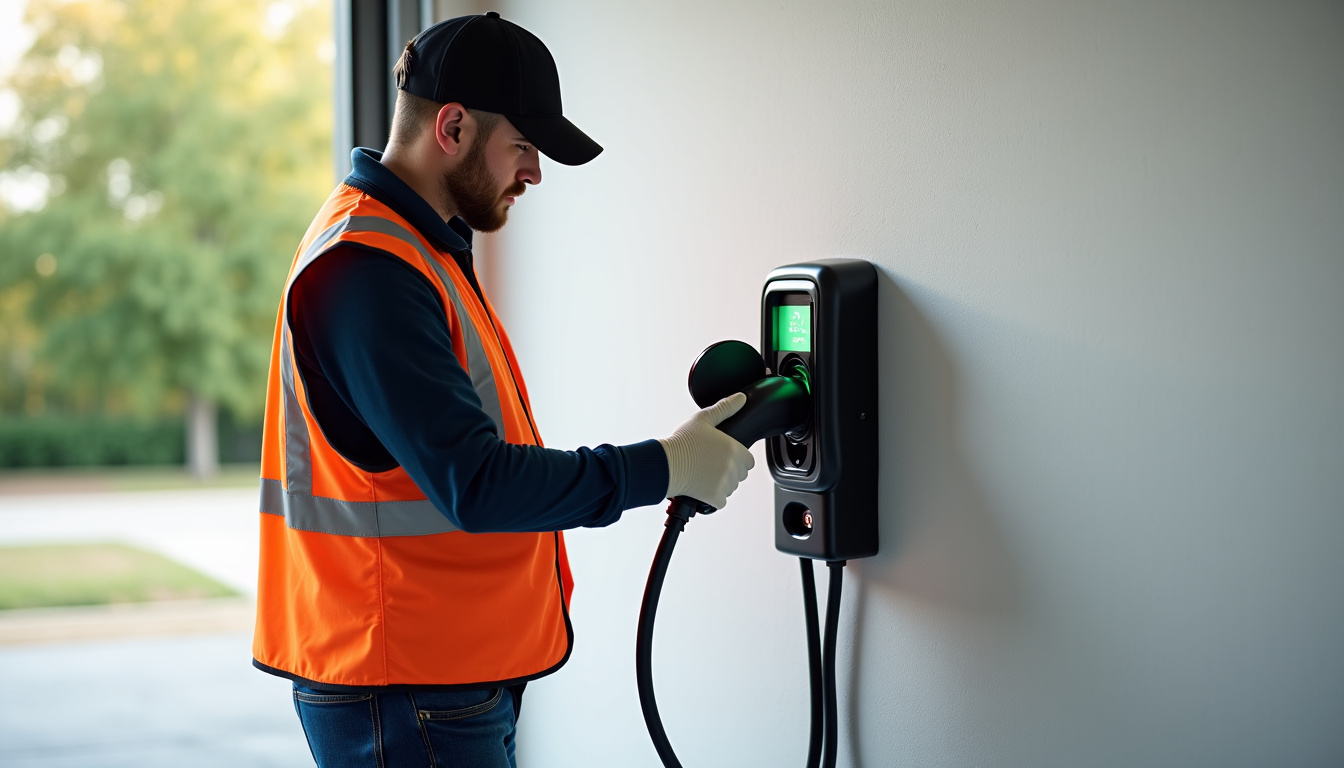 Technicien en train d