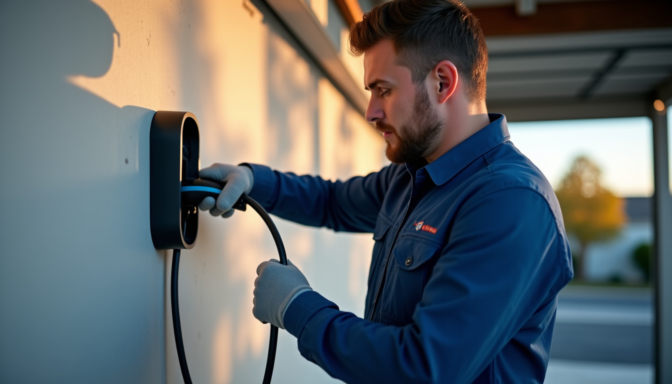 Technicien en train d