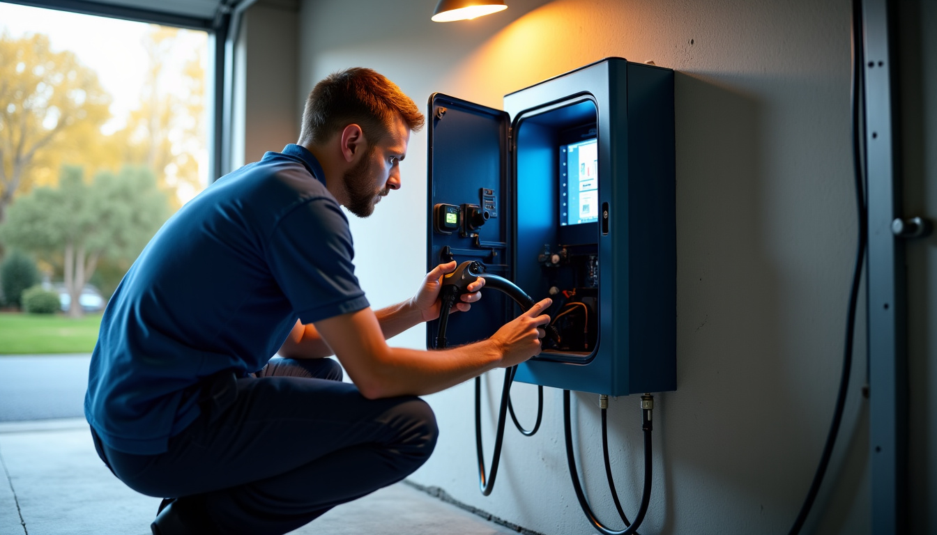 Technicien en train d