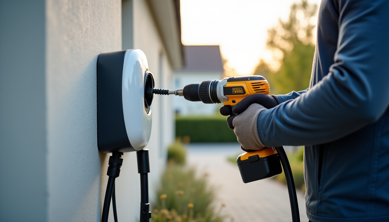 Technicien en train d