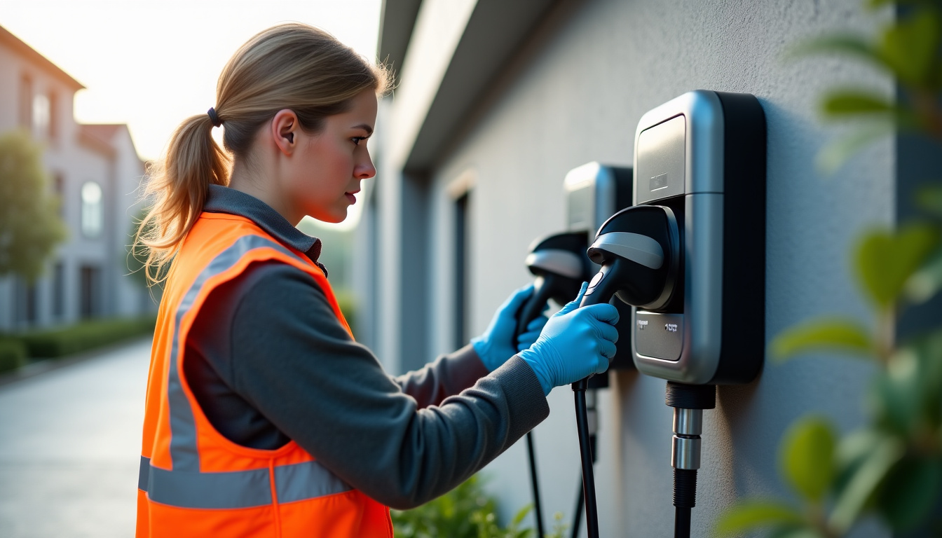 Technicien en train d