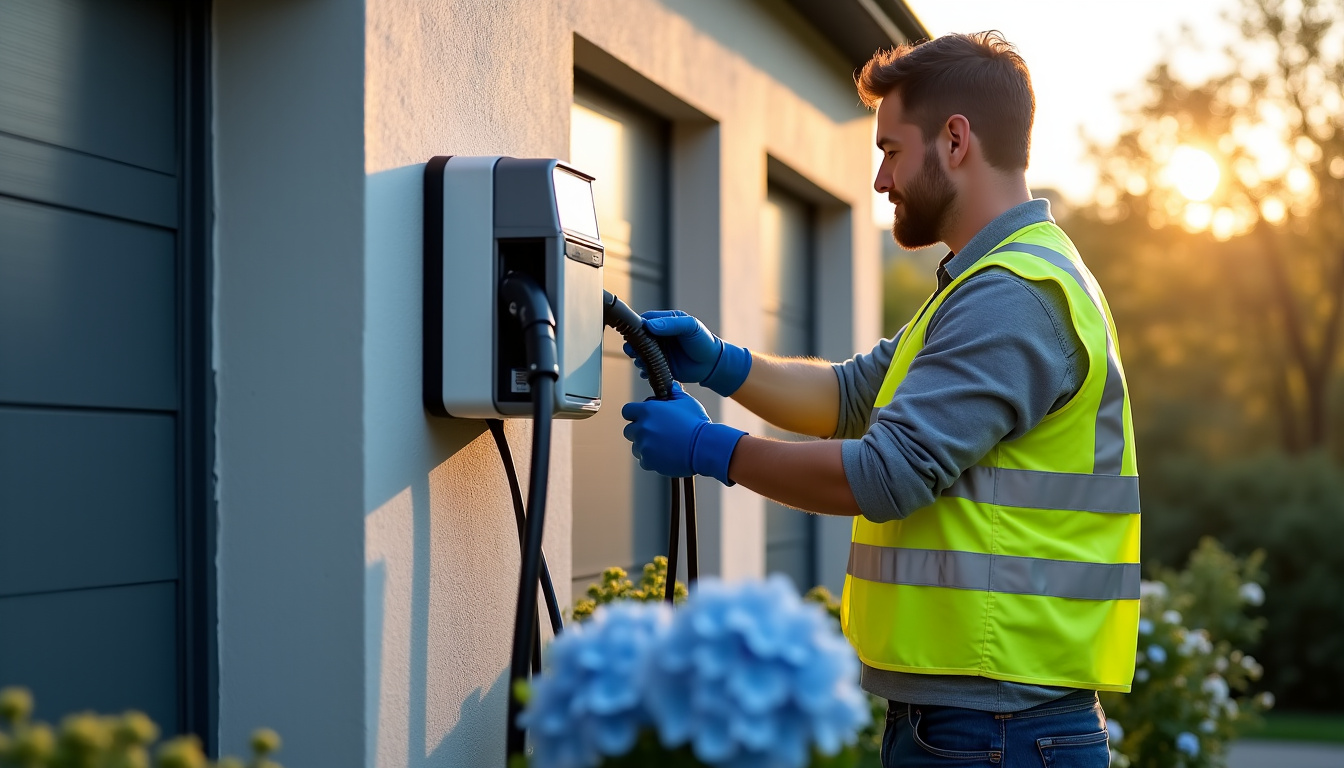 Technicien en train d