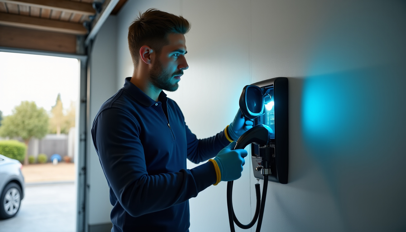 Technicien en train d