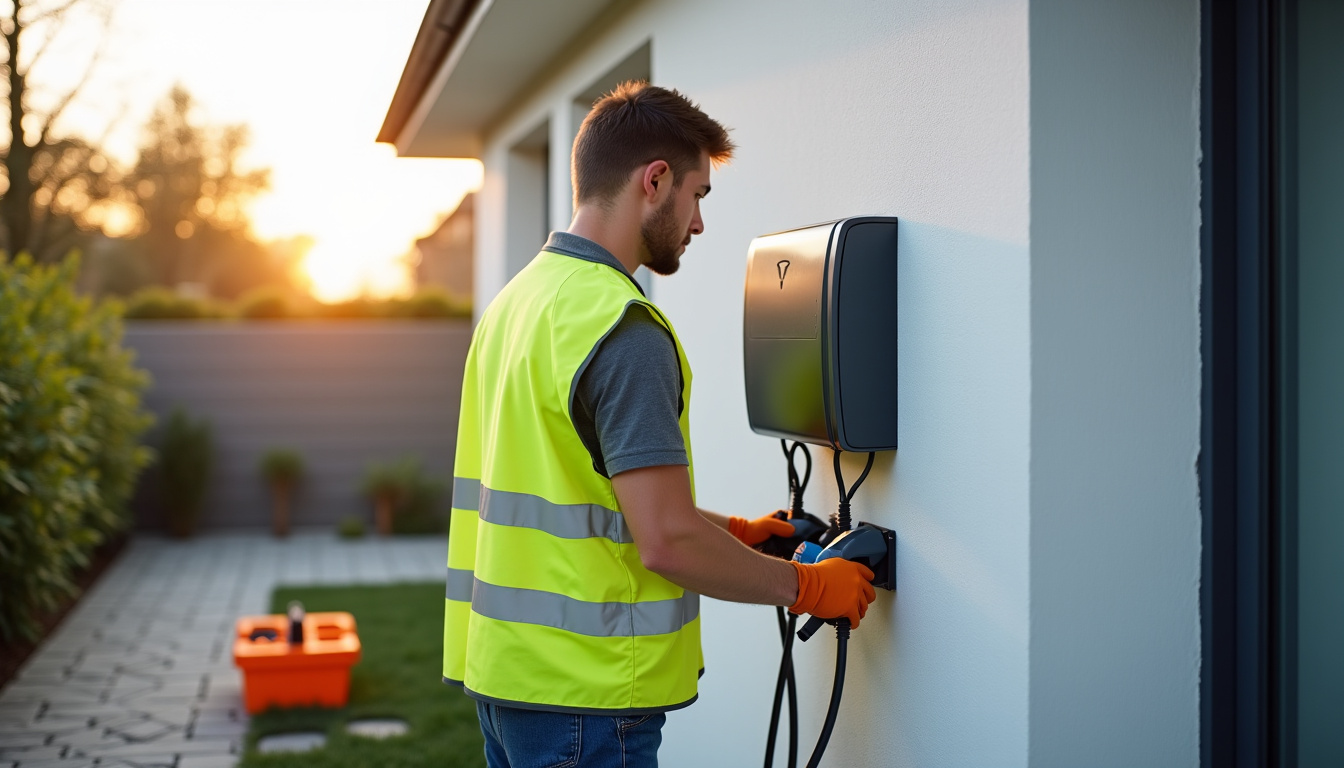 Technicien en train d