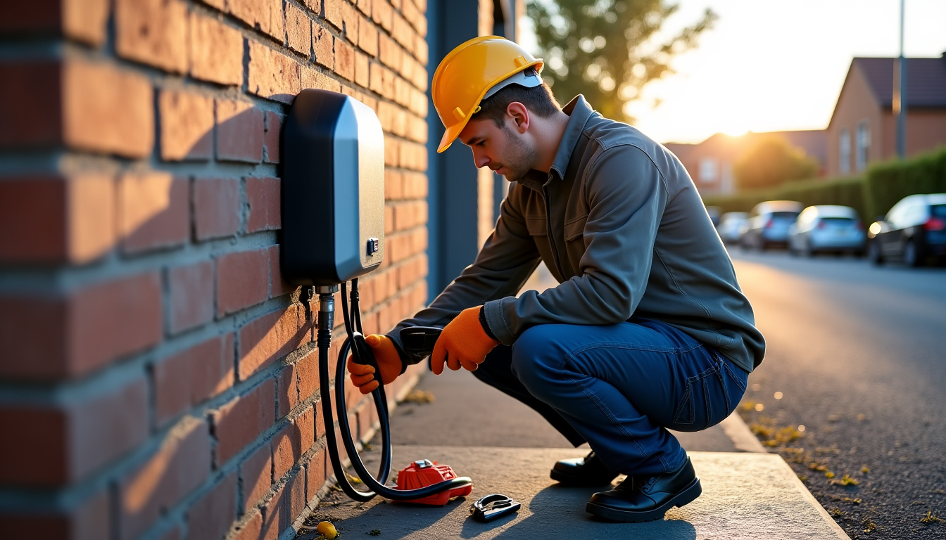 Technicien en train d