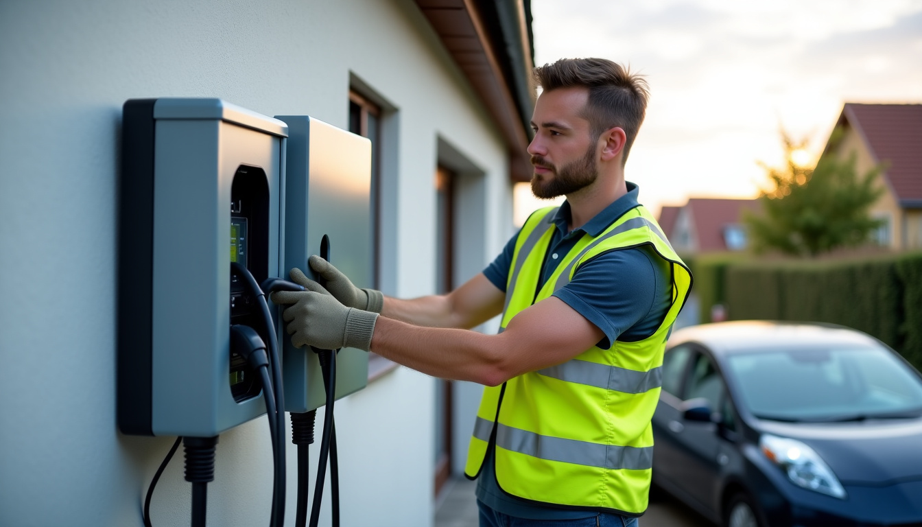 Technicien en train d