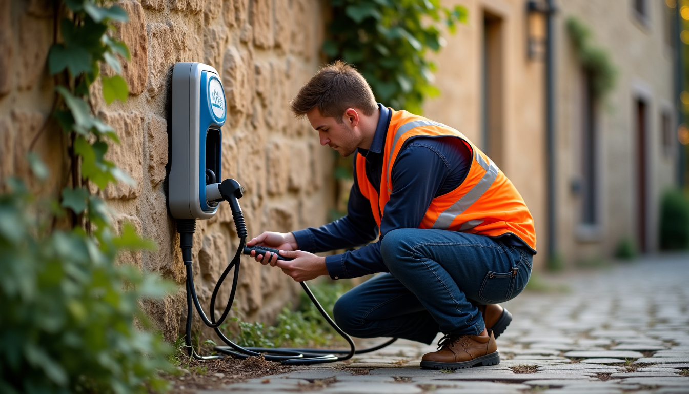 Technicien en train d