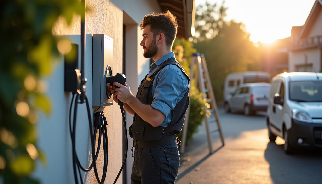 Technicien en train d