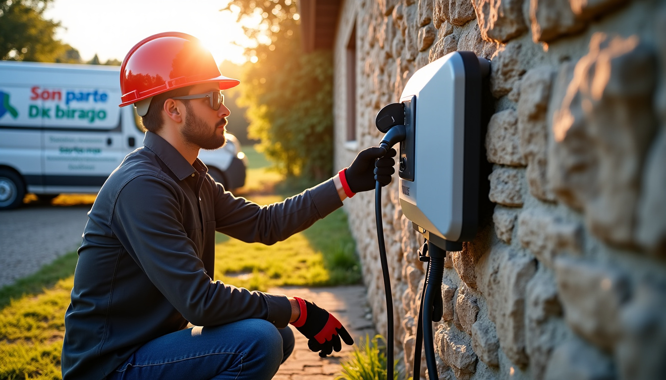 Technicien en train d