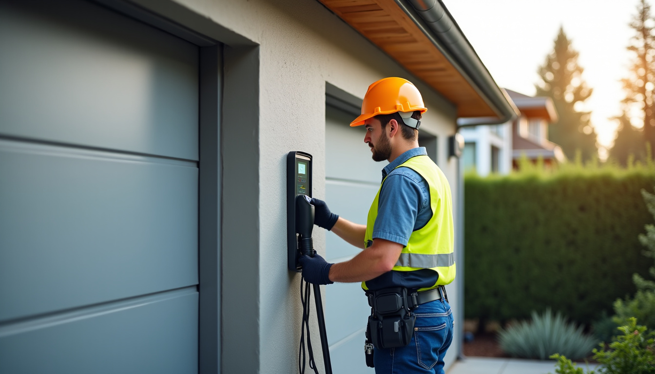 Technicien en train d