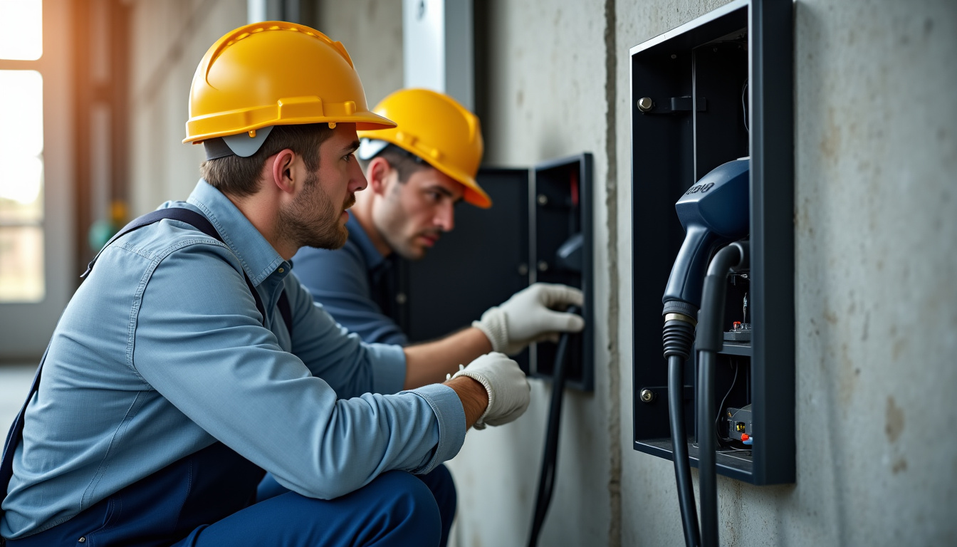 Technicien en train d