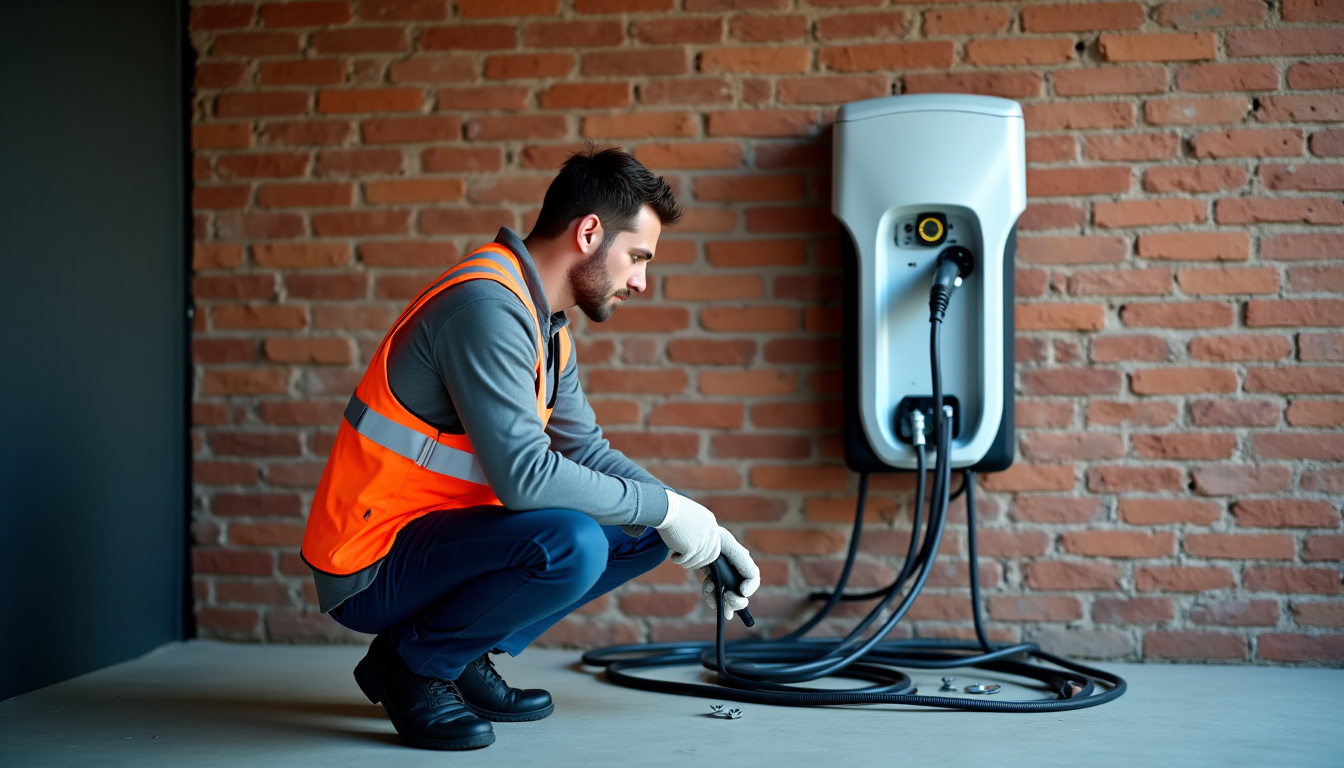 Technicien en train d