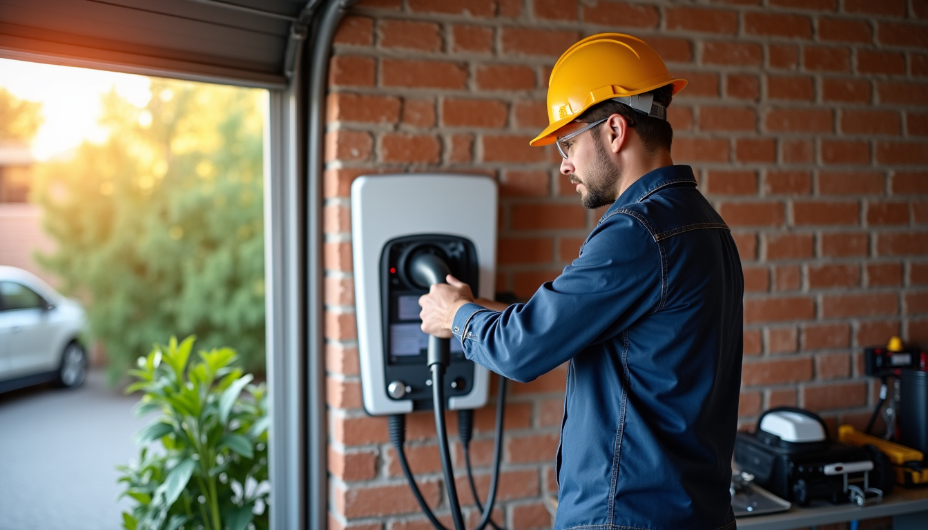 Technicien en train d