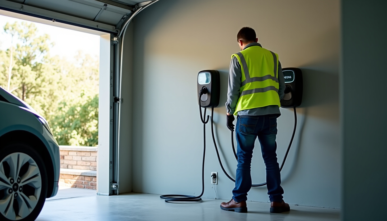 Technicien en train d