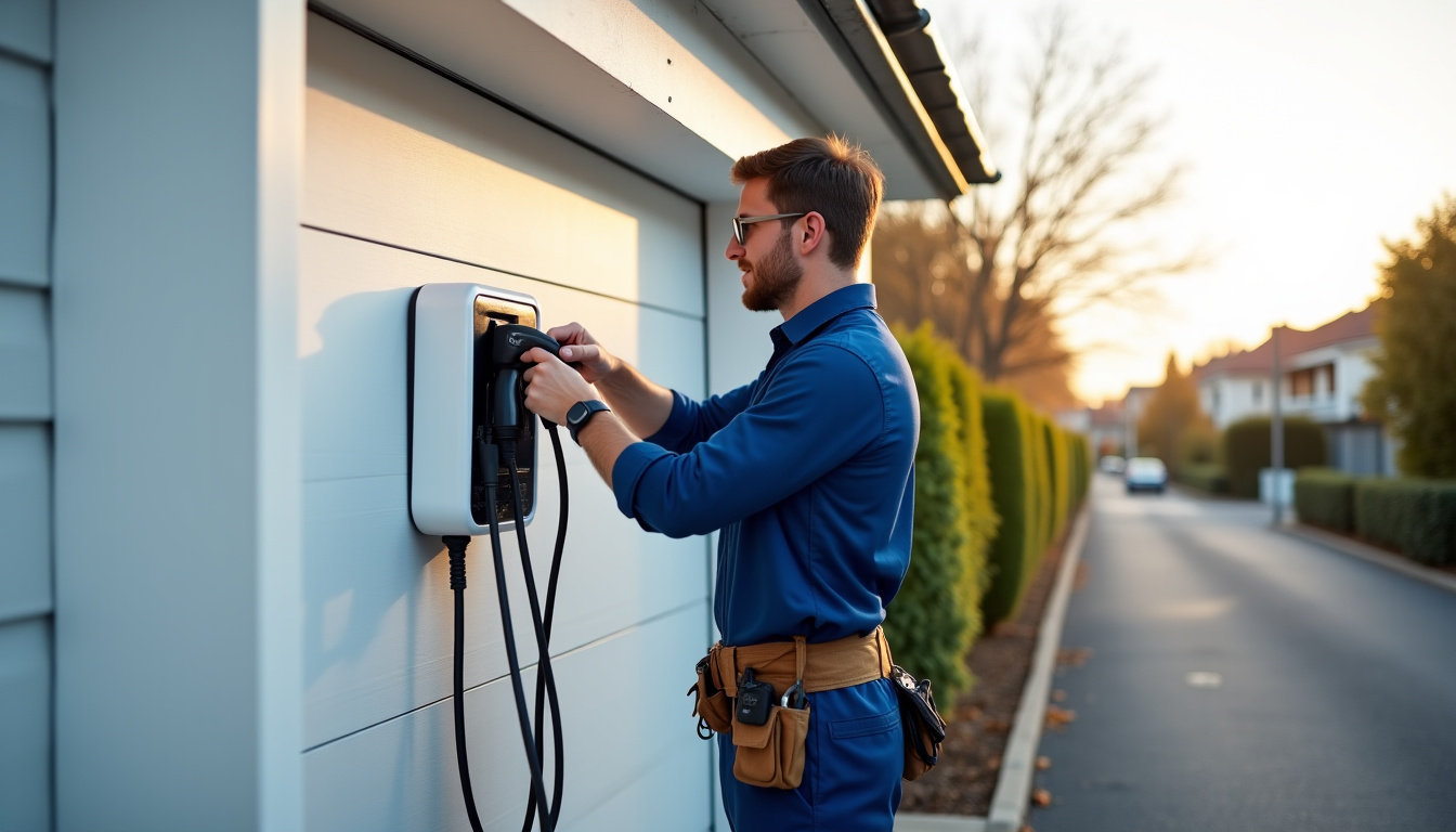 Technicien en train d