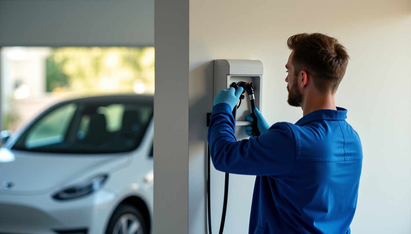 Technicien en train d