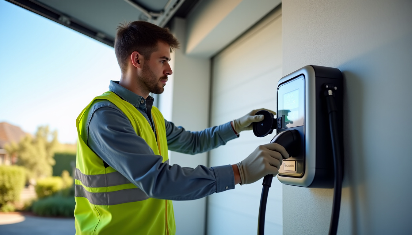 Technicien en train d