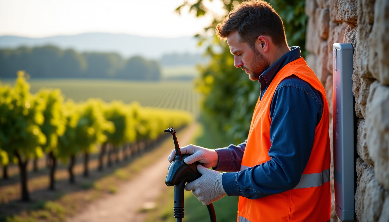 Technicien en train d