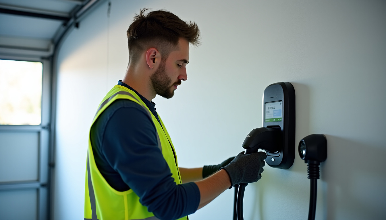 Technicien en train d