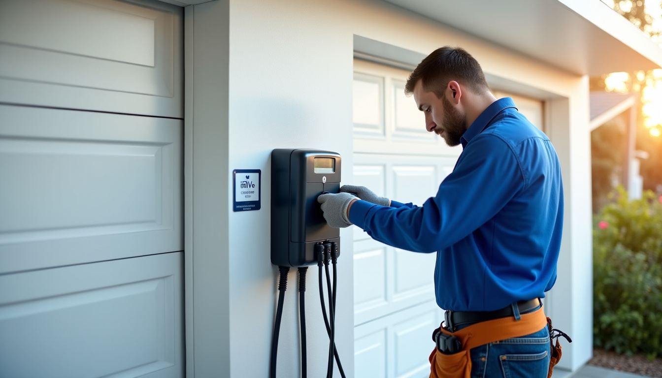 Technicien en train d