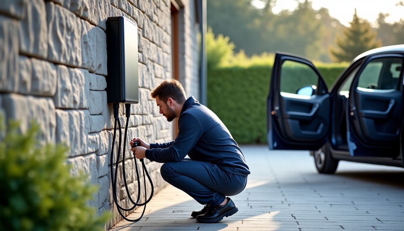 Technicien en train d