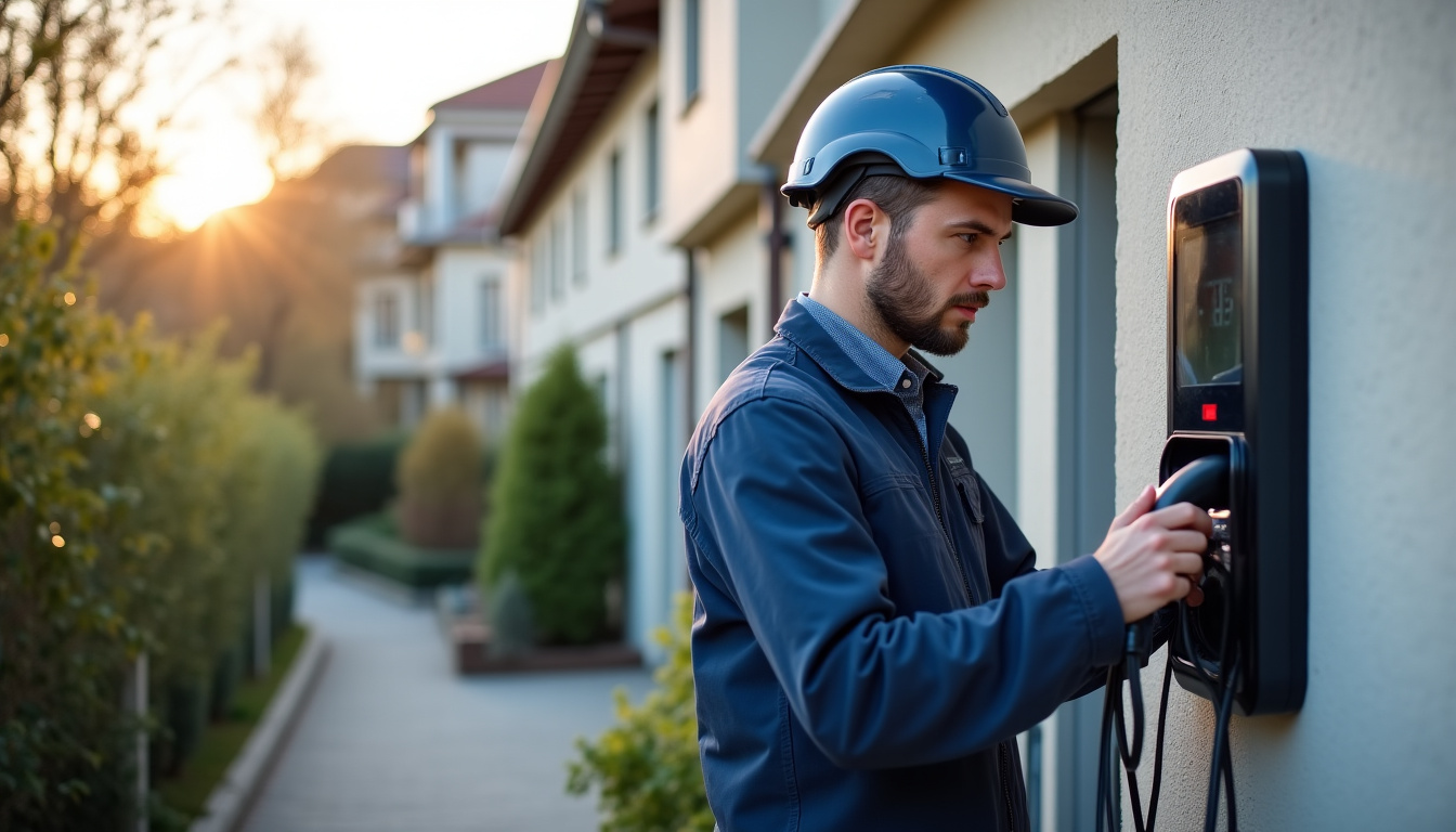 Technicien en train d