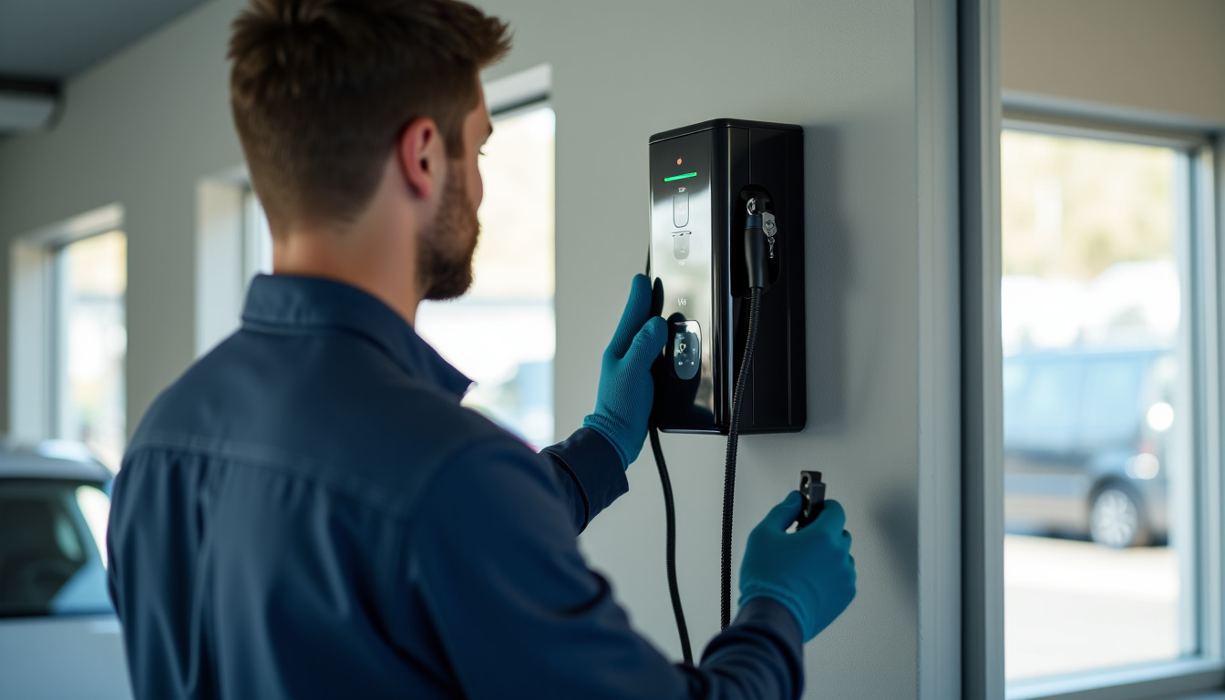 Technicien en train d