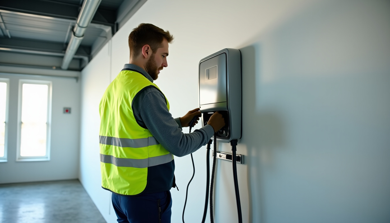 Technicien en train d