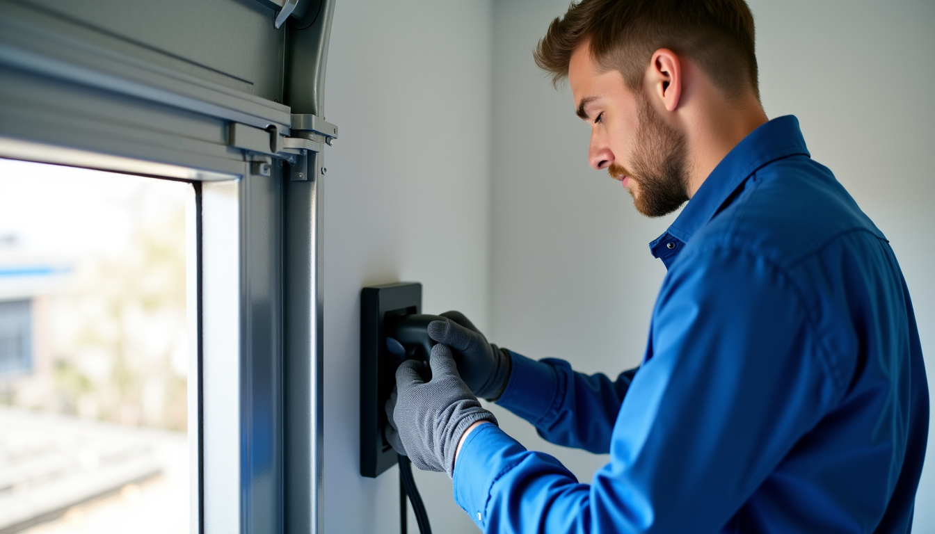 Technicien en train d