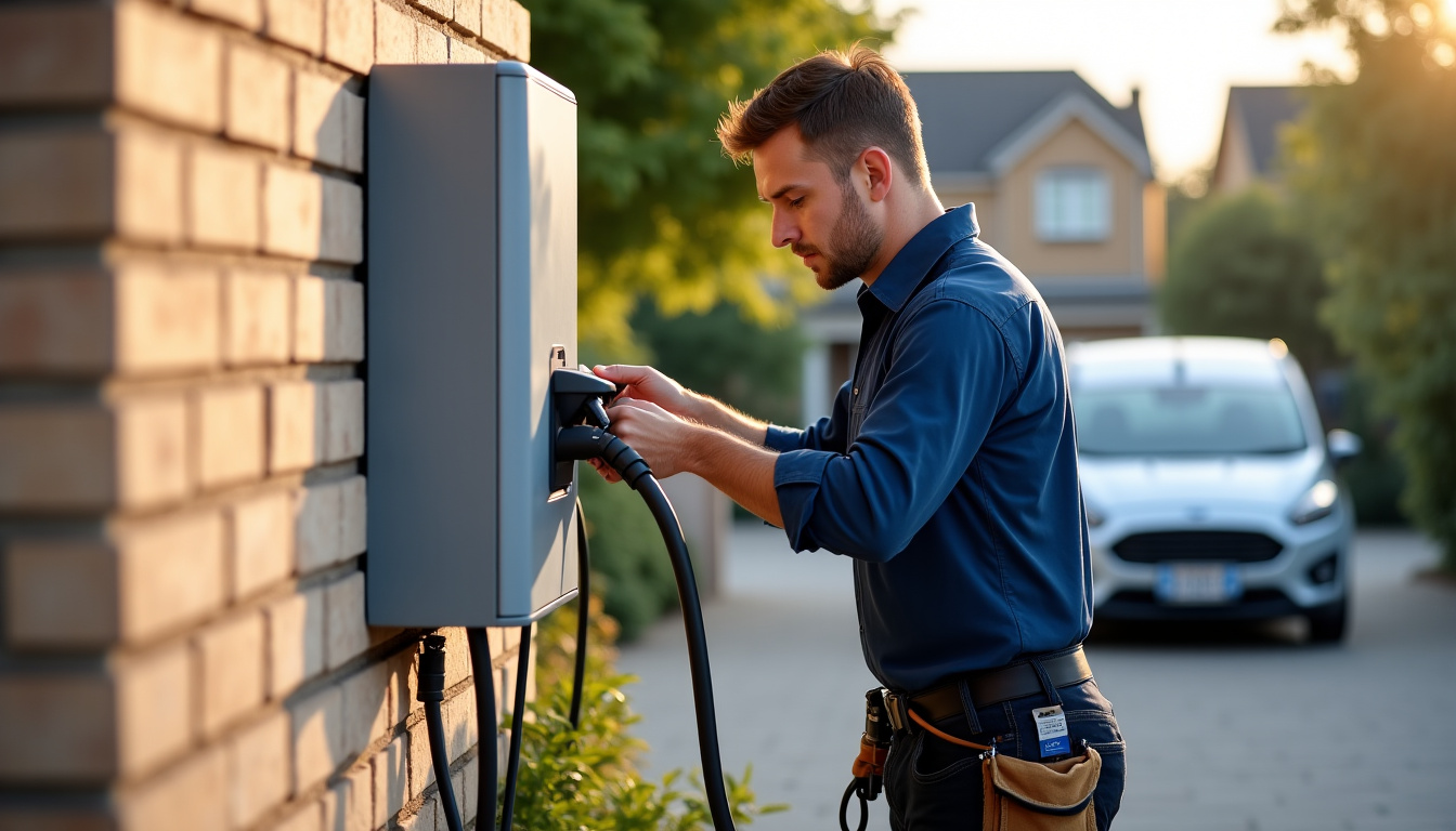 Technicien en train d