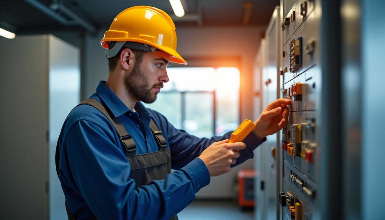 Technicien en train d