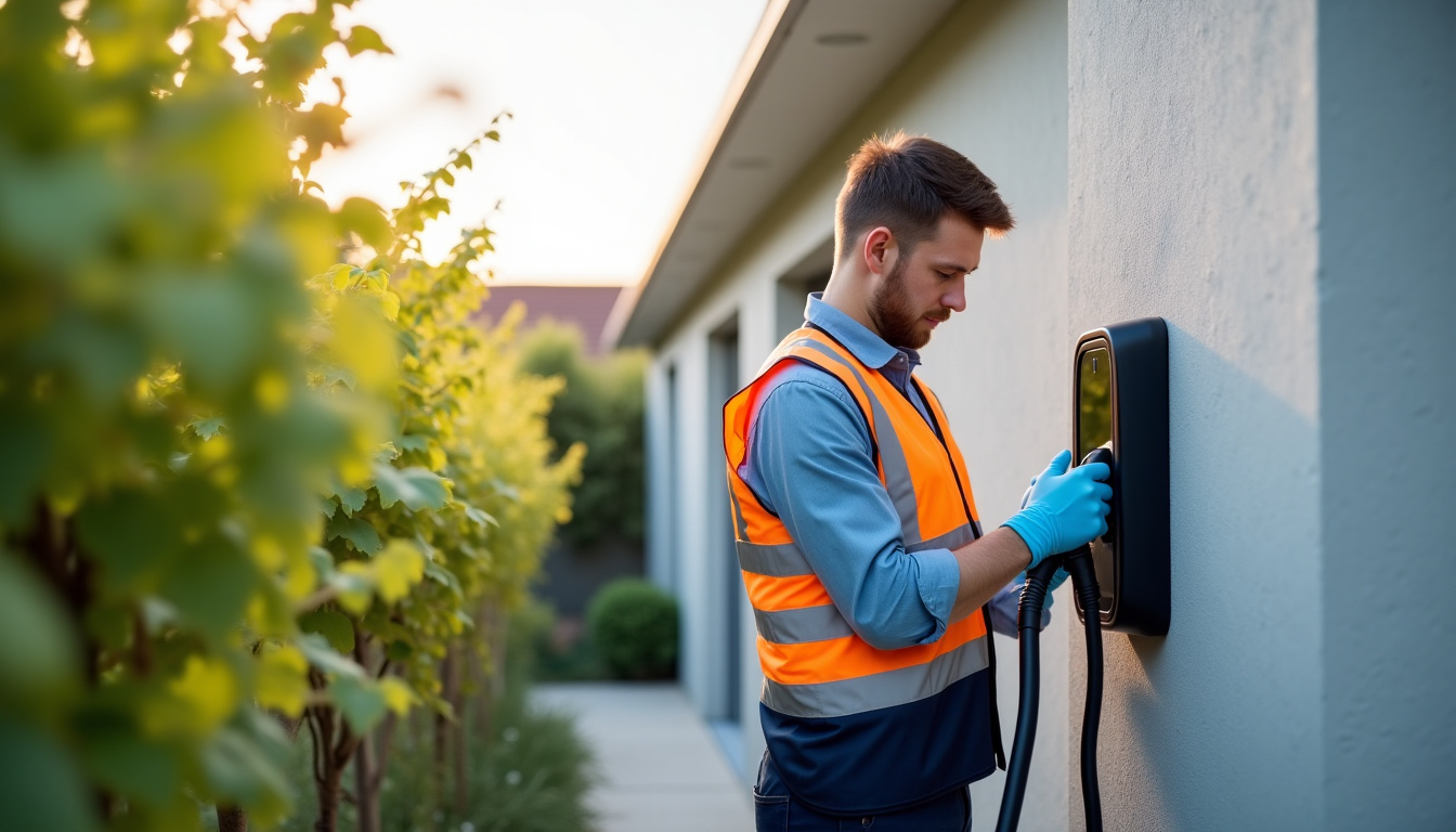 Technicien en train d