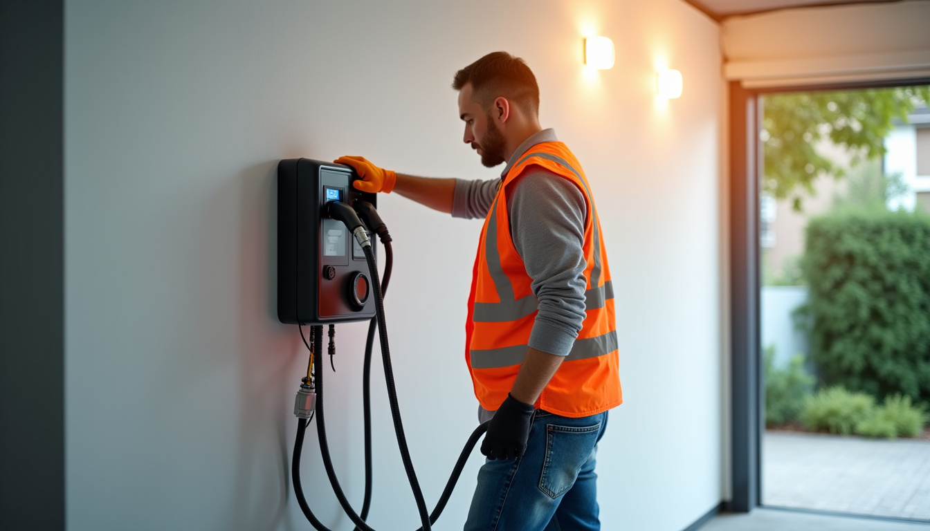 Technicien en train d