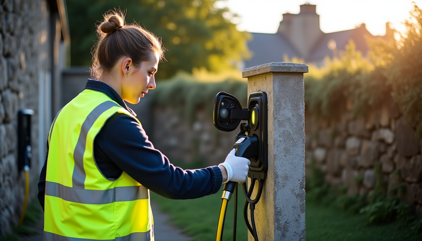 Technicien en train de vérifier le fonctionnement d