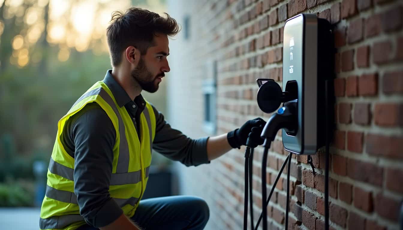 Technicien en train de vérifier le fonctionnement d