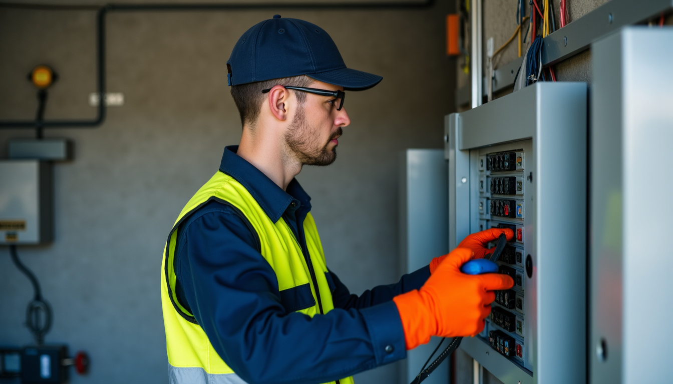 Technicien en train d’évaluer une installation électrique pour une borne de recharge à Plappeville