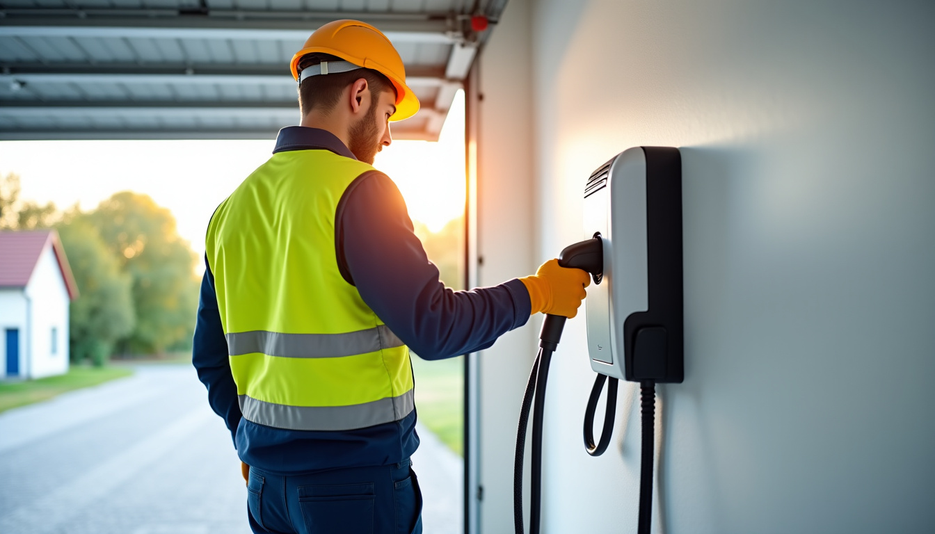 Technicien IRVE en intervention pour l