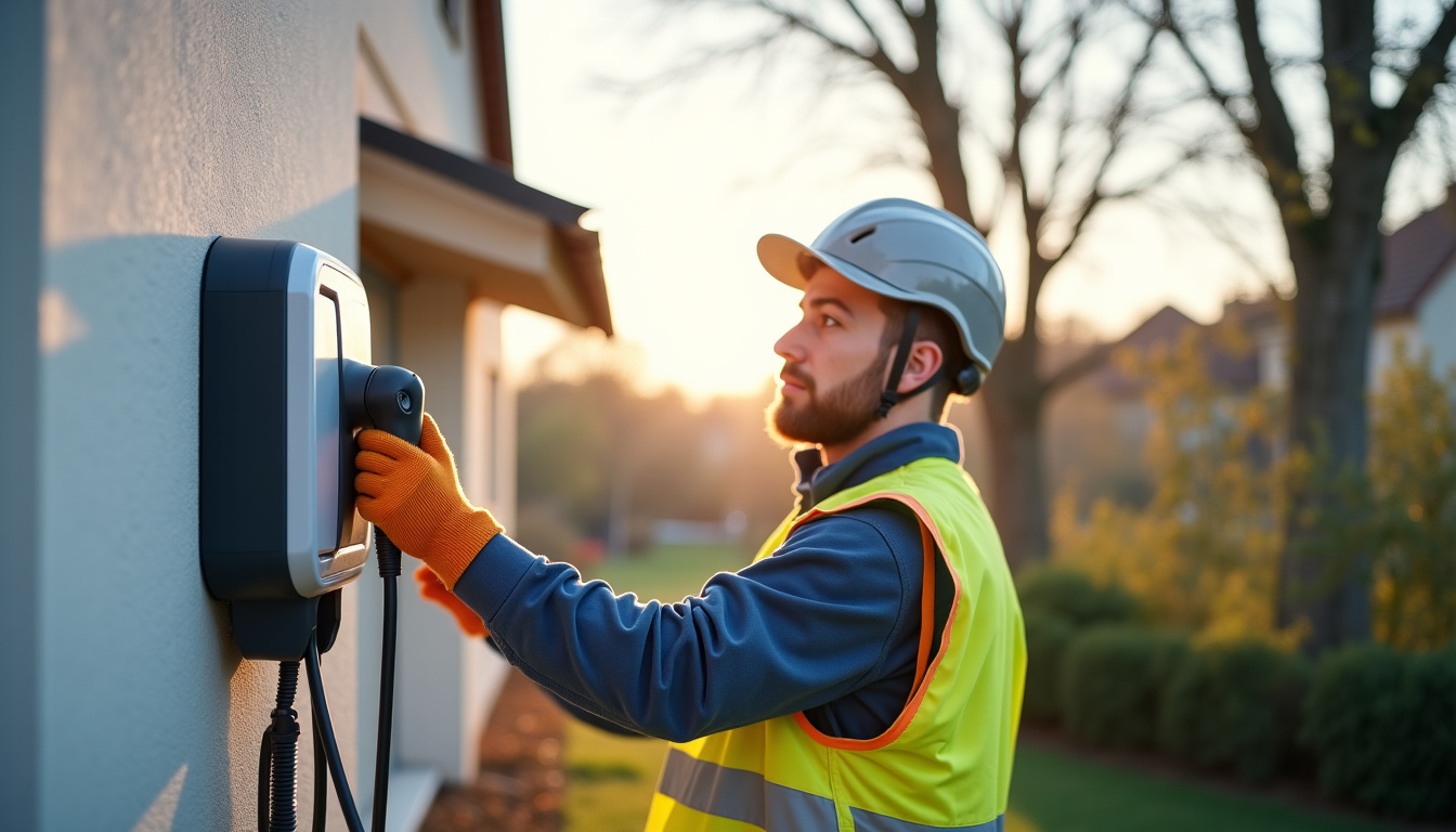 Technicien IRVE en intervention pour l