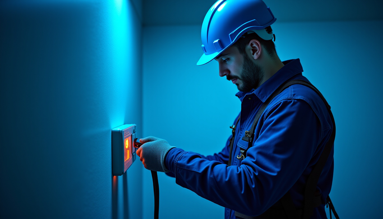 Technicien IRVE en train d