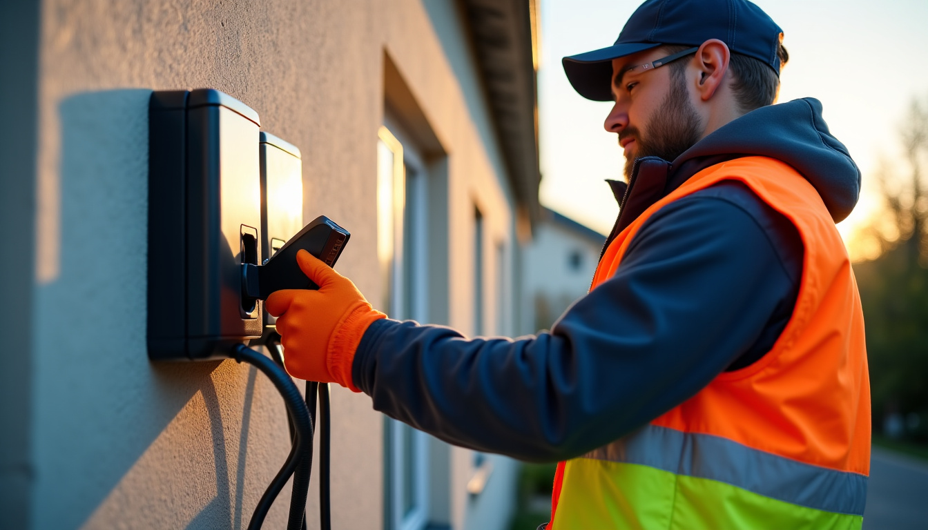 Technicien IRVE en train d