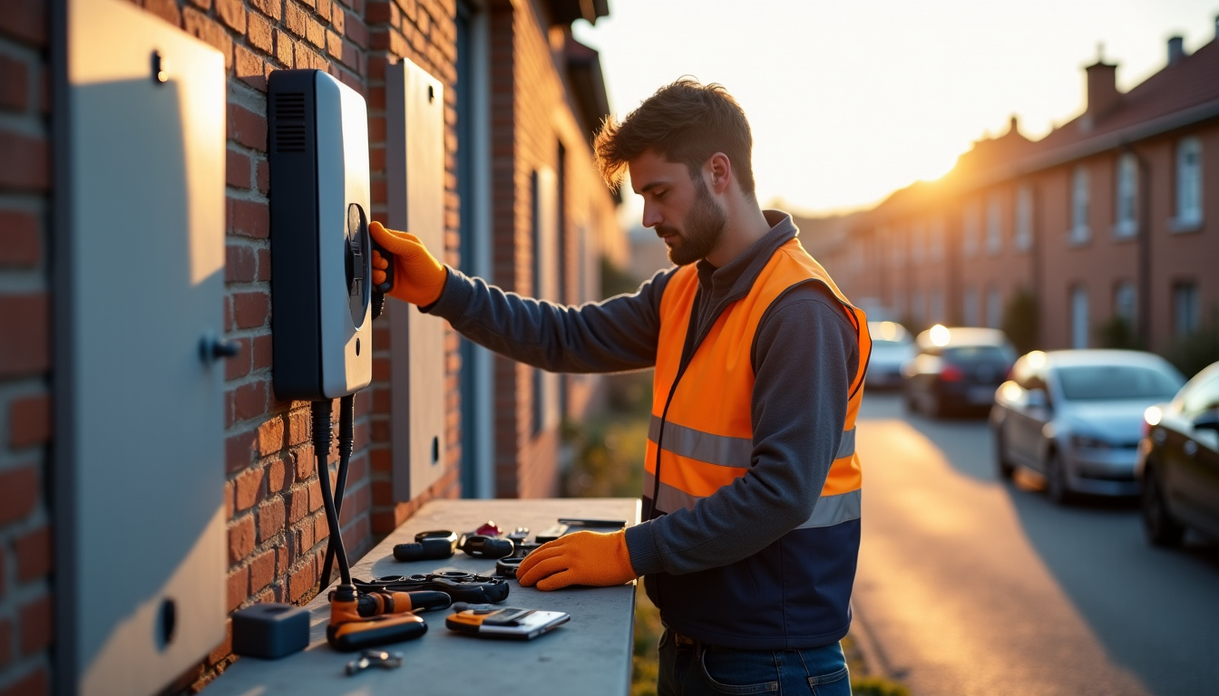 Technicien IRVE en train d