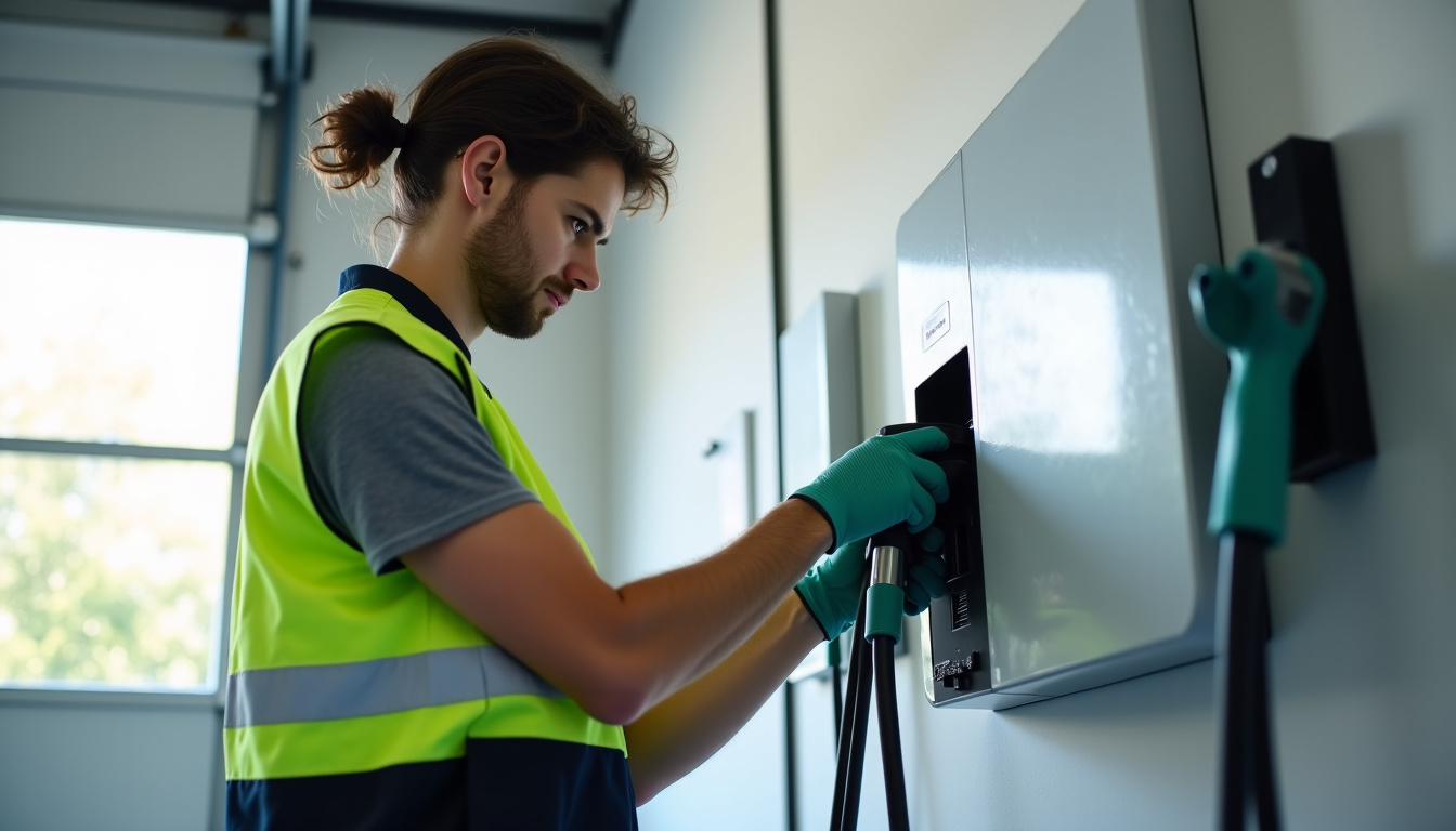 Technicien IRVE en train d