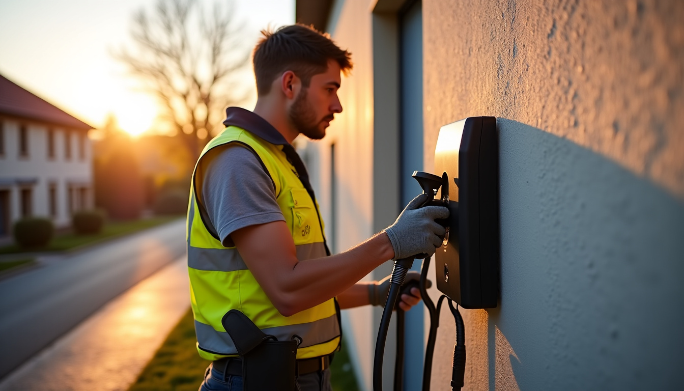 Technicien IRVE en train d