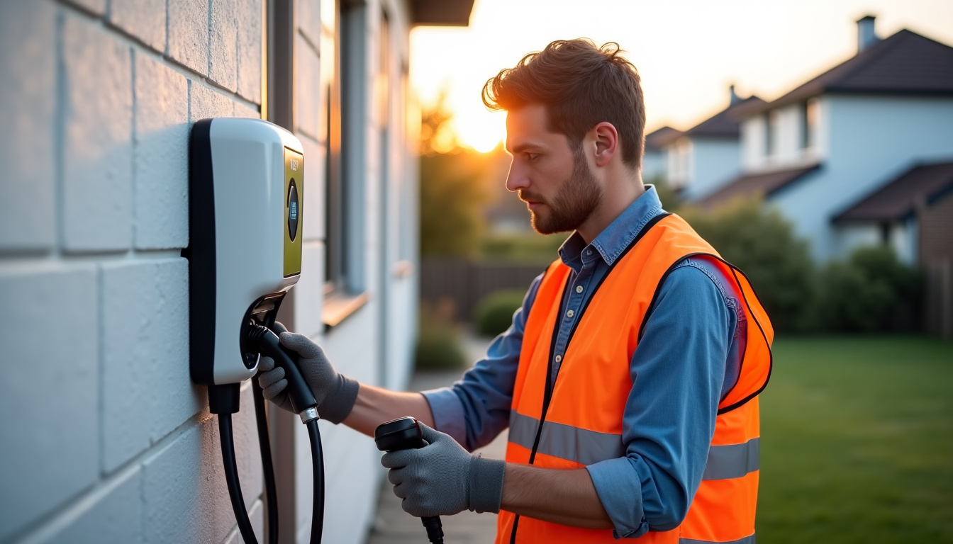 Technicien IRVE en train d