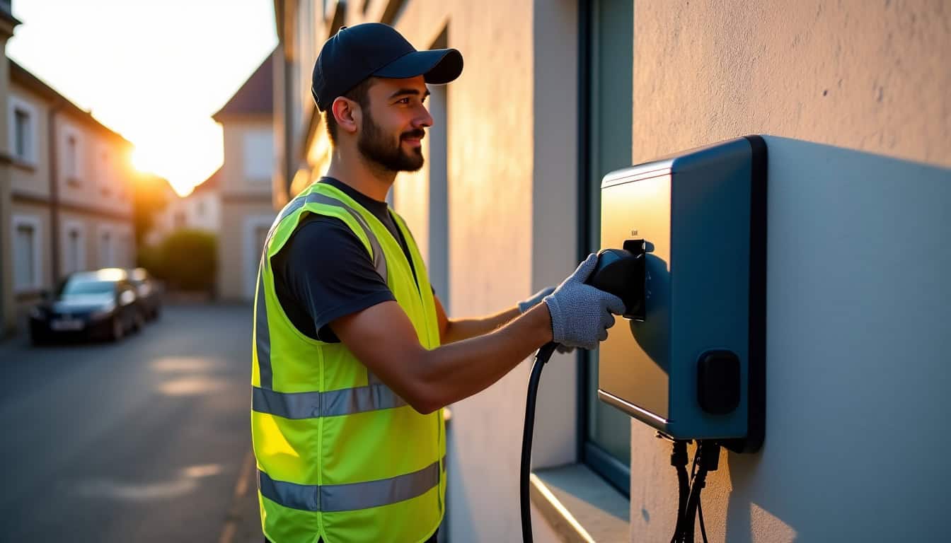 Technicien IRVE en train d