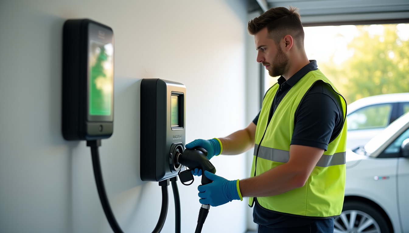 Technicien IRVE en train d