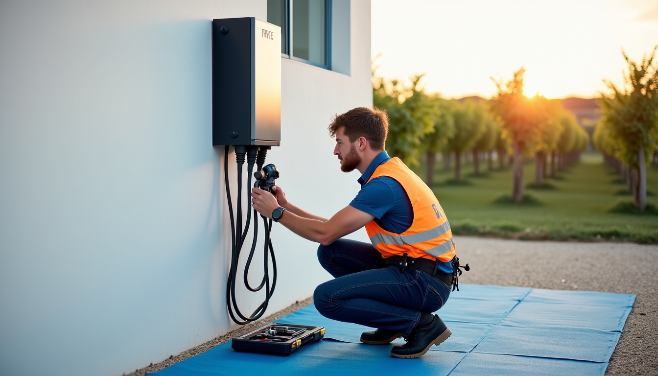 Technicien IRVE en train d